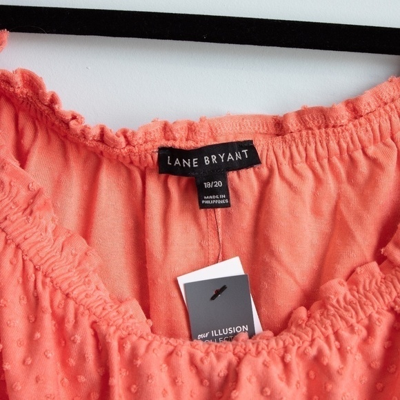 Lane Bryant pink short sleeve top-18/20 - Picture 3 of 4